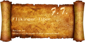 Flikinger Tibor névjegykártya