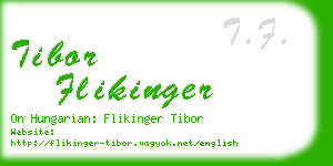 tibor flikinger business card